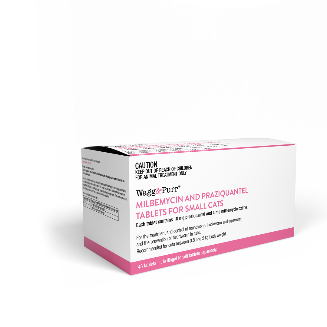 Wagg & Purr Milbemycin and Praziquantel Tablets for small cats 0.1-2kg